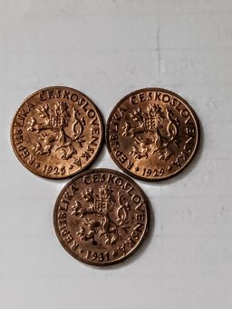 MINCE ČSR 5HAL 1923,1929,1931 LOT - 2