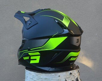 SHOT čierno žltá matná prilba helma okulaire zrkadl.sklo - 2