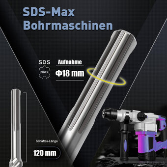Vrták SDS Max 25 x 600 mm, vrták do betónu - 2