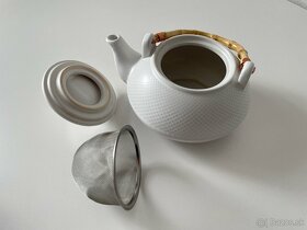 Porcelánová čajová súprava, čajník a šálky - 2