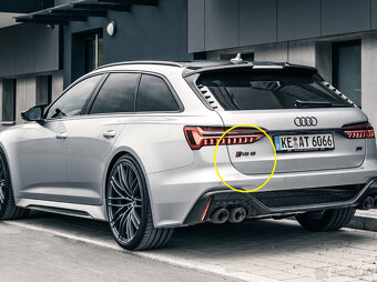 RS 6 znak Audi čierny - 2