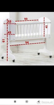 Drevená kolíska s matracom - 2