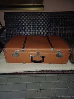Stary kufor 2,retro cestovna taska,kabela. - 2