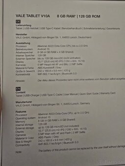 VALE V10A tablet - 2