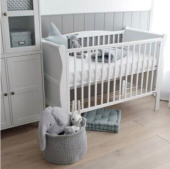 Detská biela postieľka Nobleo - 2