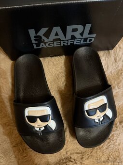 karl lagerfeld platform black luxusne stylove damske slapky - 2