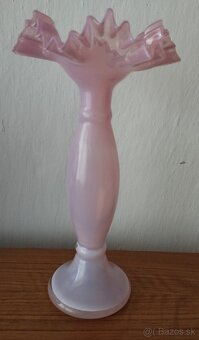 Sklenená váza - ružové sklo - 2