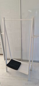 Vešiak na oblecenie,vesiak drevený biely - 2