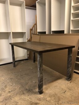 Masívny bukový stôl 160×85 cm-ručná výroba-morený - 2