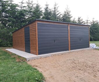 Plechová garáž 6x5 m - 2
