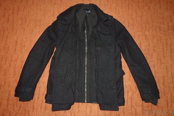 Suprový sýtočierny pánsky/chlapčenský kabát H&M - 2