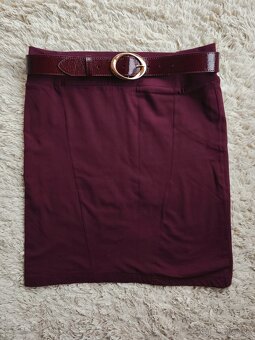 Bavlnená vínová sukňa - 2