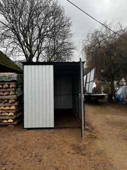 Plechová garáž 2x5m stavebná búda - 2