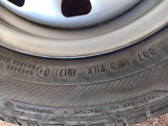 Predám letné pneumatiky na plech. Diskoch 4x 165/70R13 - 2