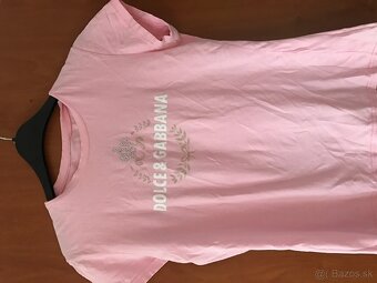 DOLCE&GABBANA pudrove damske tricko S/M - 2