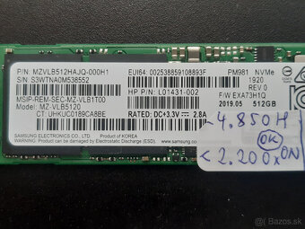 SSD 512GB M.2 SAMSUNG PM981 2280 PCIe NVMe - 2