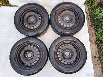 5x112 AUDI Originál Zimná Sada-Disky Puklice Pneu 225/55R16 - 2