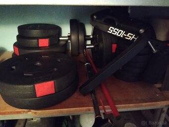 Predám lavicu + činky - 2