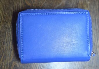Pekná modrá kožená peňaženka - 2