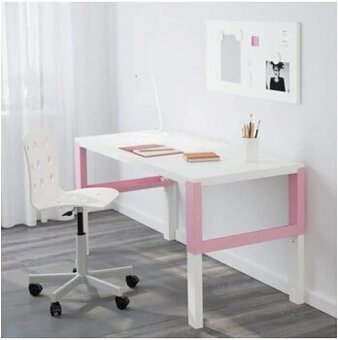 Detský rastúci stôl IKEA Pahl ružový dievcensky - 2