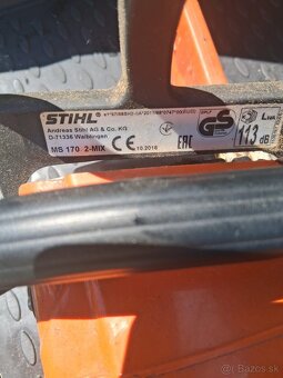 Predám motorovú pílu Stihl ms170 - 2