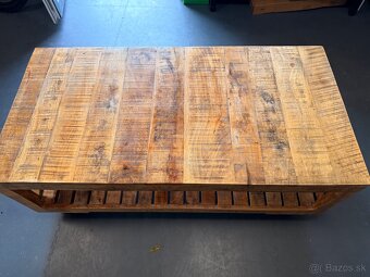 Masivny konferenčny stolik z mangového dreva - 2