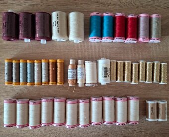 Nite na šitie,cievky,šablóny,látky bavlna,vatelín,panel,vlny - 2