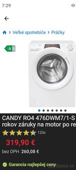 Predám novú smart práčku Candy - 2