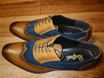 RedFoot NAVY & TAN GATSBY BROGUE topánky EU 44✅ - 2