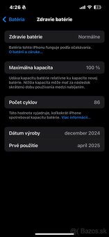 Vymením iphone 16e black 100% batérie - 2