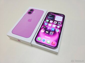 APPLE IPHONE 16 PINK 128GB ,BATERKA 100%,ZÁRUKA - 2