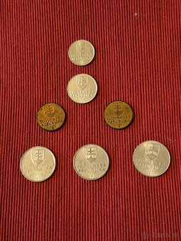 Slovenské korunové mince a 20 Sk bankovka - 2