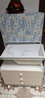 Retro prebaľovacia komoda,stolík s vaničkou - 2
