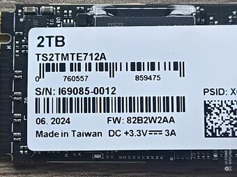 2TB Transcend MTE712A PCIe NVMe 4.0 x4 Industrial - 4 000TBW - 2