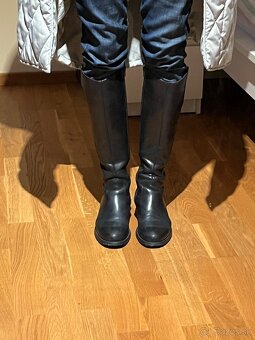 Čierne kožené čižmy Gabor - 2