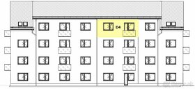 Na predaj nové byty 2+kk na 4.NP s balkónom a parkovaním - 2