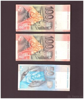 Bankovky Slovenská koruna 50 a 100 - 2