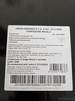 Jamon Serrano šunka cca 5,5kg - 2