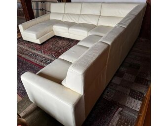 Moderní kožená sedací souprava ve tvaru "U", 3299 - 2