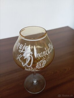 Sklenená čaša 50 manželke retro - 2
