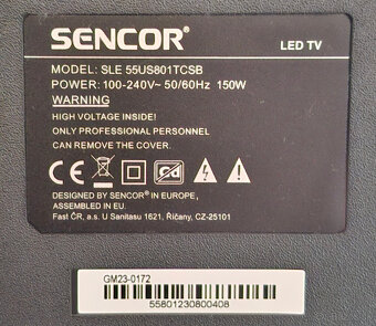 55" TV Sencor SLE 55US801TCSB 4K UHD webOS - 2