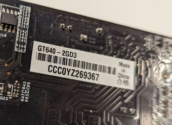 2GB grafická karta GT 640 - 2