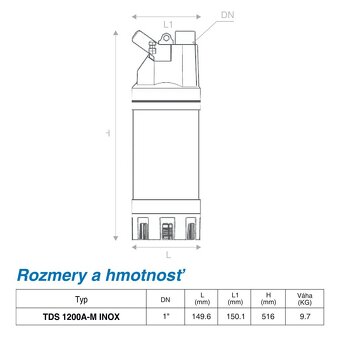 Bielymi ex tds 1200a m inox vodné čerpadlo - 2