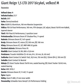 Giant Reign 1.5 LTD 2017 - M - 2
