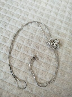 Oceľový náhrdelník motýľ - 2