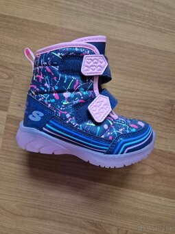 Skechers blikajúce snehule Power Paint tmavomodré - 2