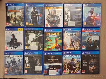 Predám konzolu PS 4, plne funkčná, 1ks ovládač + 15 hier - 2