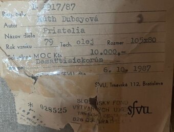 Obraz Rúth Dubayová-Priatelia 1979 - 2