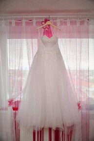 Snehovobiele svadobné šaty - 2