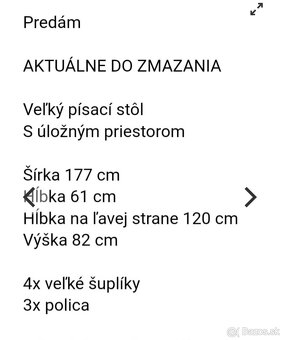 Stôl veľký kancelársky ... - 2